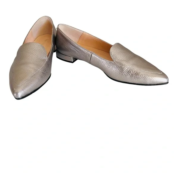 blue illusion Shoes Silver Flat Slip On Size 40 - Picture 1 of 9